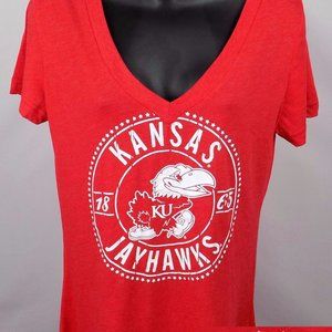 Kansas Jayhawks Shirt Women's Medium (7 - 9) Red S